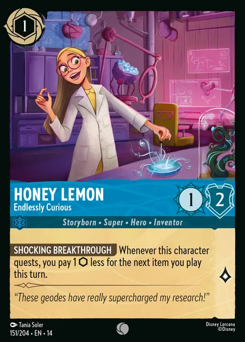 Honey Lemon — Endlessly Curious Disney Lorcana card