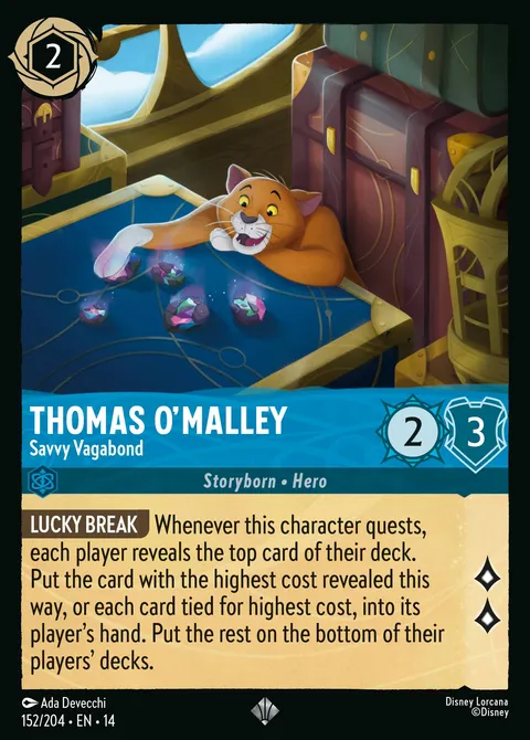 Thomas O'Malley — Savvy Vagabond Disney Lorcana card