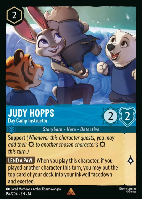 Judy Hopps — Day Camp Instructor Disney Lorcana card
