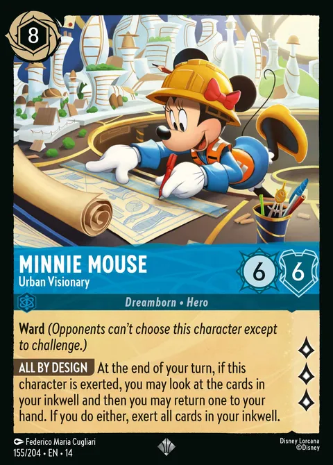 Minnie Mouse — Urban Visionary Disney Lorcana card