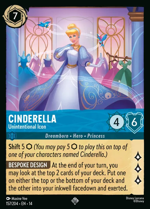 Cinderella — Unintentional Icon Disney Lorcana card