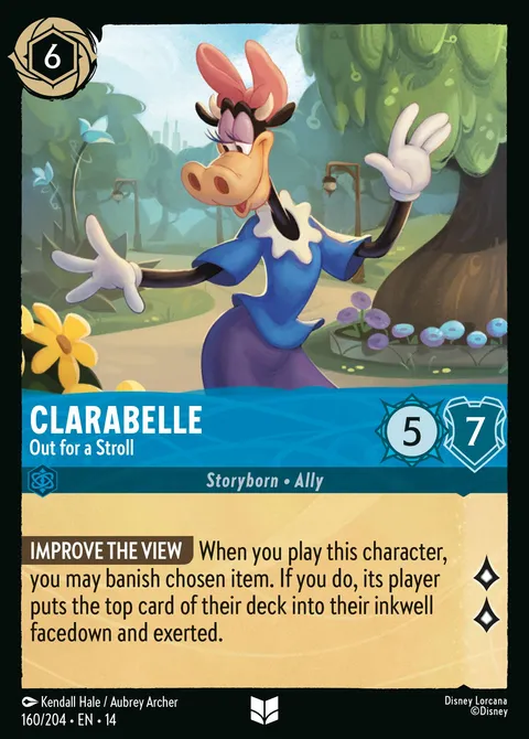 Clarabelle — Out for a Stroll Disney Lorcana card