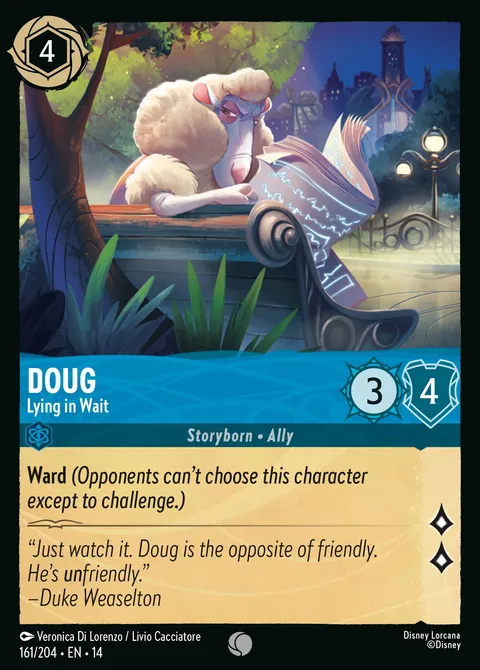 Doug — Lying in Wait Disney Lorcana card