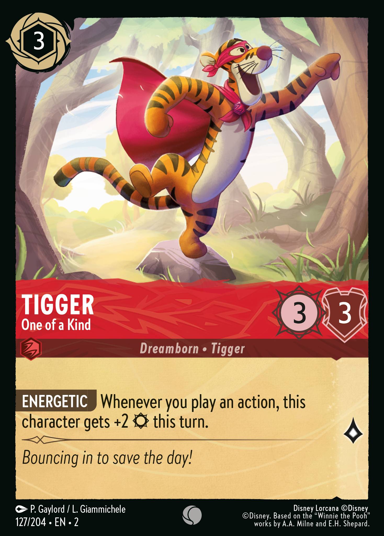 Tigger — One of a Kind Disney Lorcana card