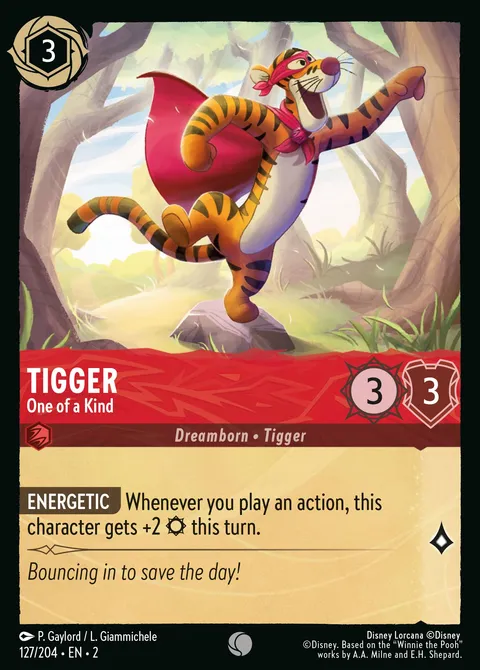 Tigger — One of a Kind Disney Lorcana card