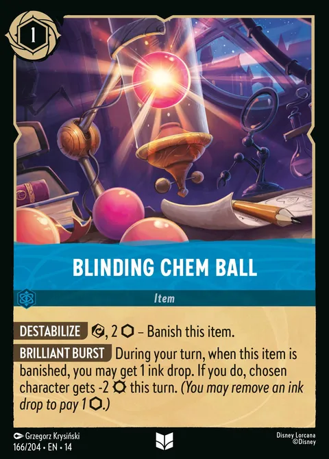 Blinding Chem Ball Disney Lorcana card