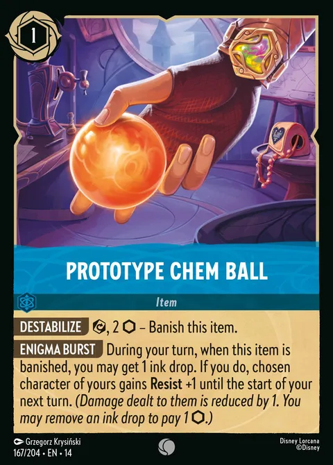 Prototype Chem Ball Disney Lorcana card