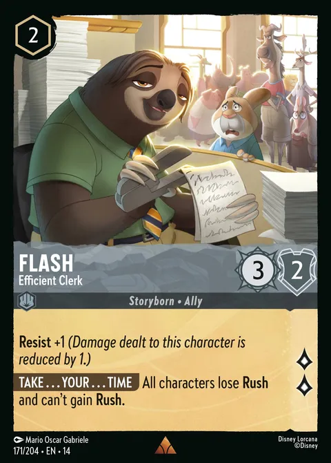 Flash — Efficient Clerk Disney Lorcana card