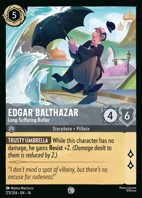 Edgar Balthazar — Long-Suffering Butler Disney Lorcana card