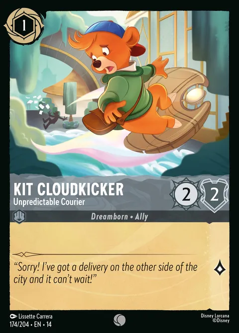 Kit Cloudkicker — Unpredictable Courier Disney Lorcana card
