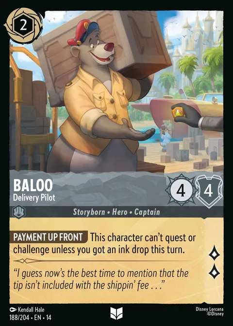 Baloo — Delivery Pilot Disney Lorcana card