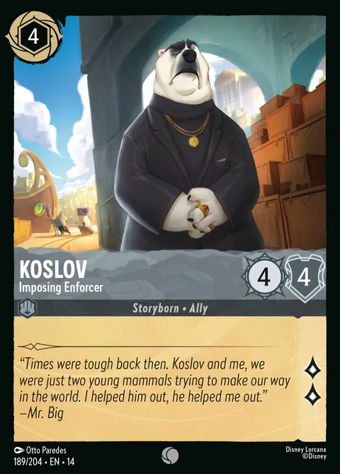 Koslov — Imposing Enforcer Disney Lorcana card