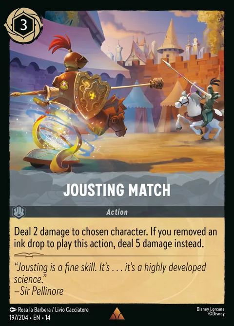 Jousting Match Disney Lorcana card