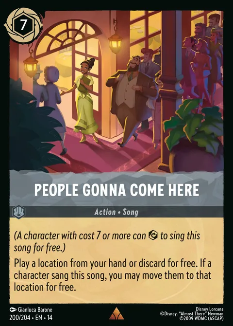 People Gonna Come Here Disney Lorcana card