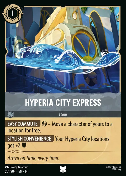 Hyperia City Express Disney Lorcana card