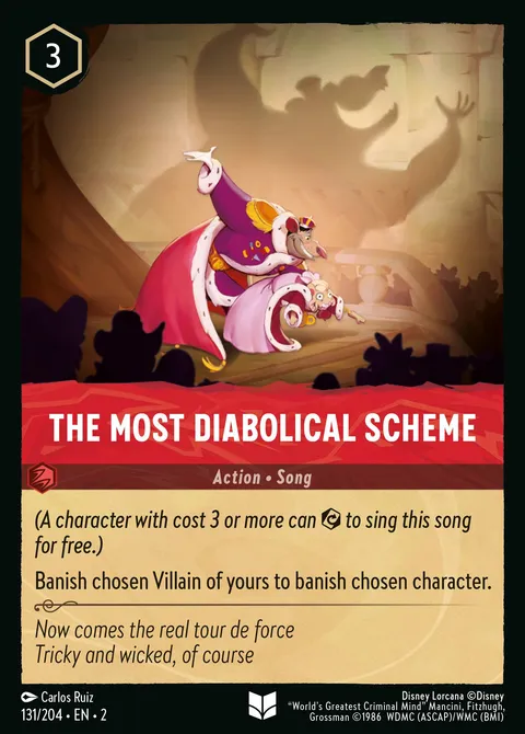 The Most Diabolical Scheme Disney Lorcana card