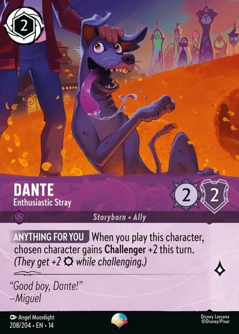 Dante — Enthusiastic Stray Disney Lorcana card