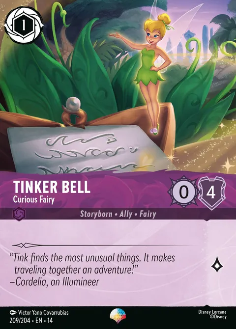 Tinker Bell — Curious Fairy Disney Lorcana card
