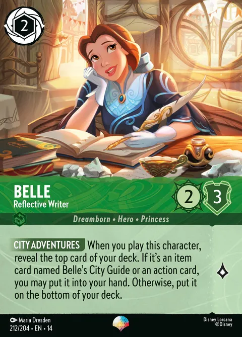 Belle — Reflective Writer Disney Lorcana card