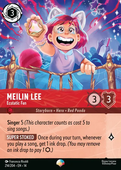 Meilin Lee — Ecstatic Fan Disney Lorcana card