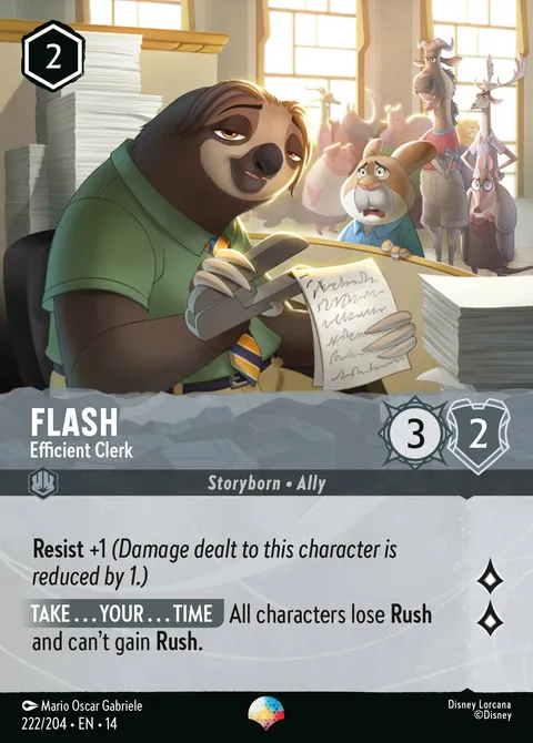 Flash — Efficient Clerk Disney Lorcana card