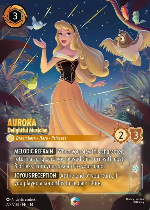 Aurora — Delightful Musician Disney Lorcana card