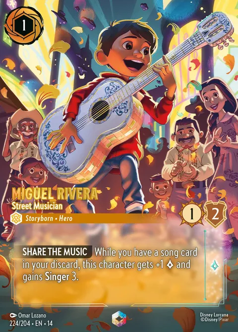 Miguel Rivera — Street Musician Disney Lorcana card