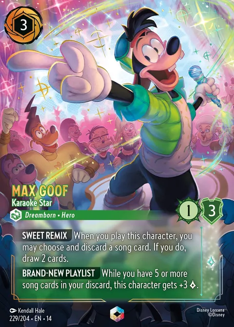 Max Goof — Karaoke Star Disney Lorcana card