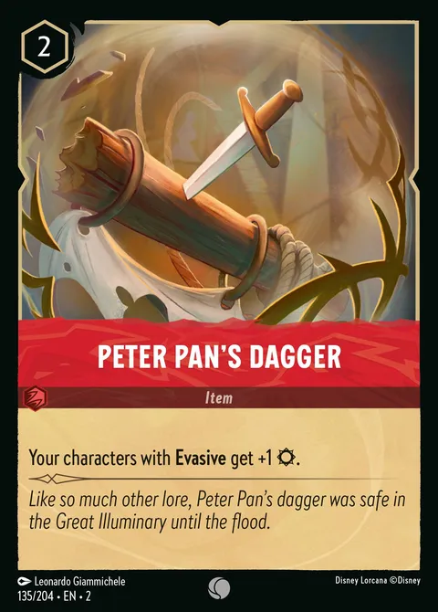 Peter Pan's Dagger Disney Lorcana card