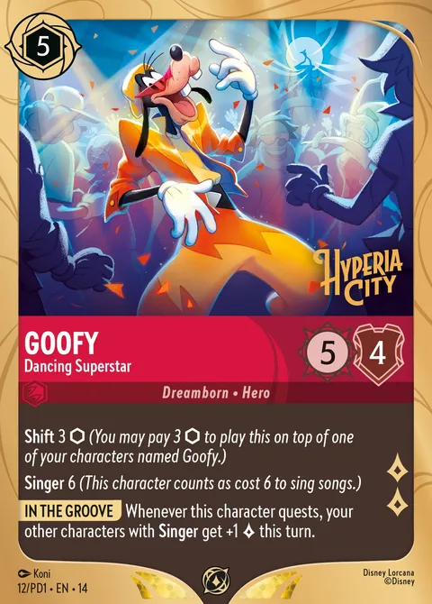 Goofy — Dancing Superstar Disney Lorcana card