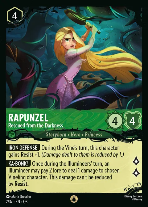 Rapunzel — Rescued from the Darkness Disney Lorcana card