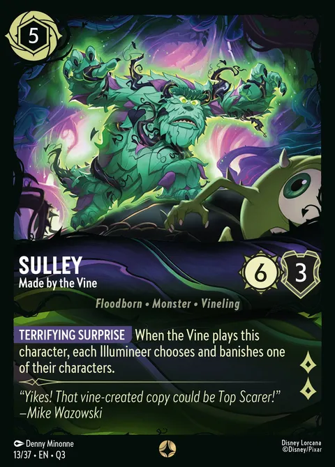 Sulley — Made by the Vine Disney Lorcana card