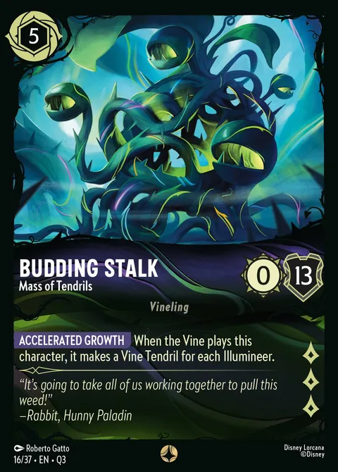 Budding Stalk — Mass of Tendrils Disney Lorcana card
