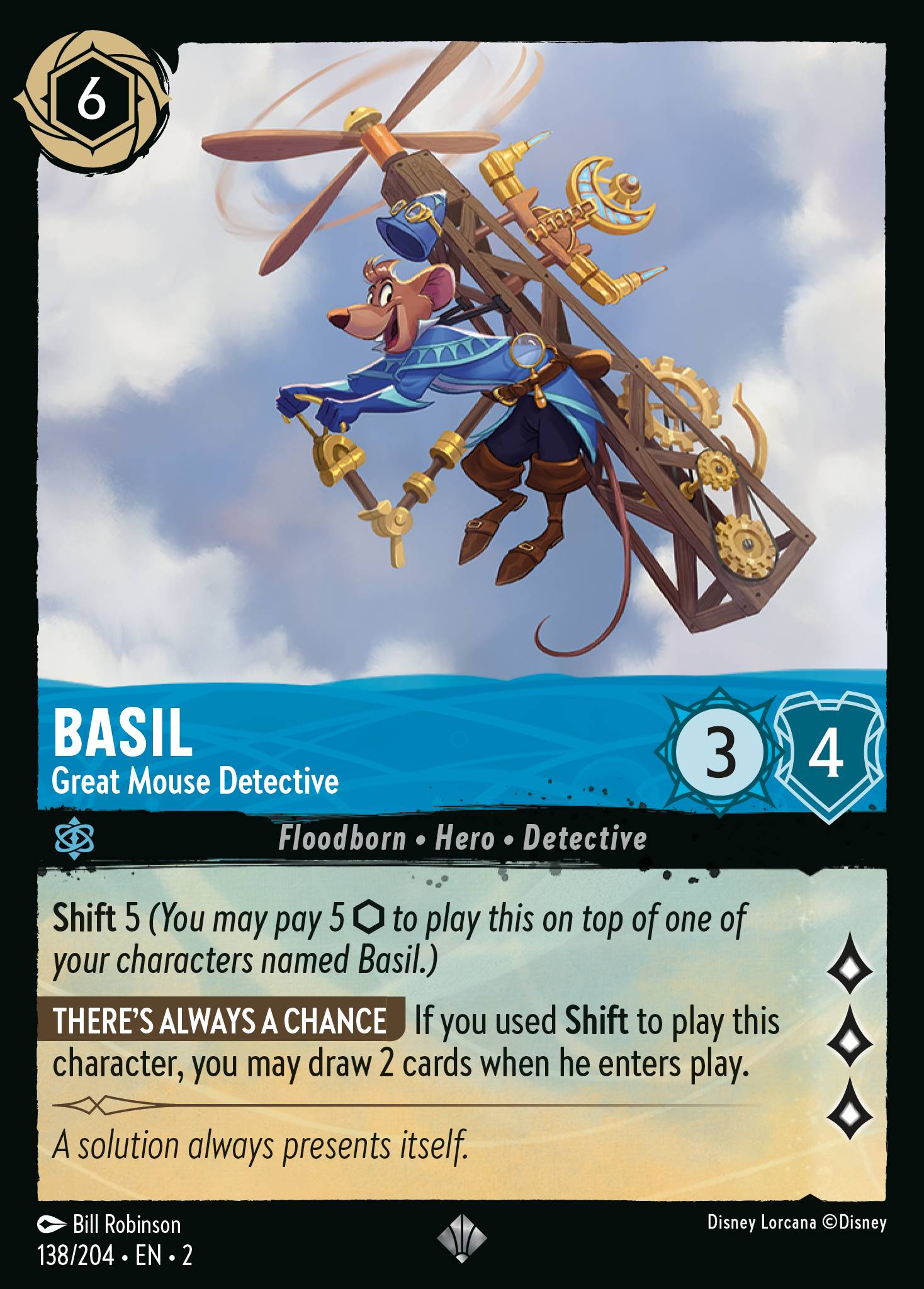 Basil — Great Mouse Detective Disney Lorcana card