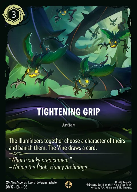 Tightening Grip Disney Lorcana card