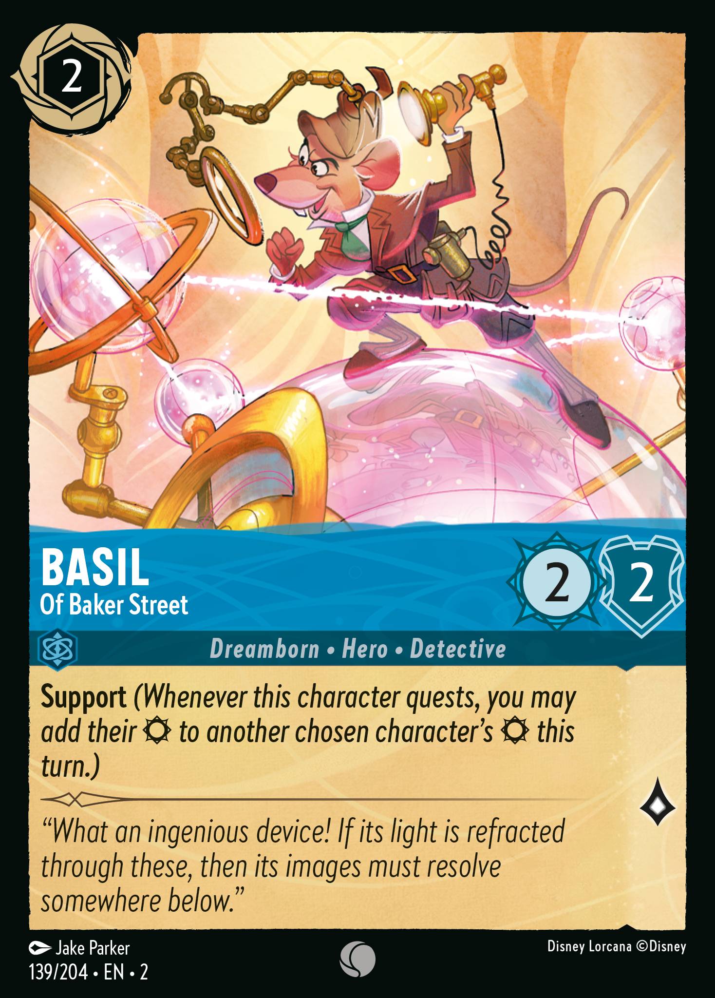 Basil — Of Baker Street Disney Lorcana card