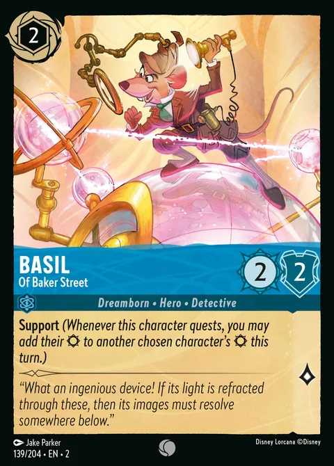 Basil — Of Baker Street Disney Lorcana card