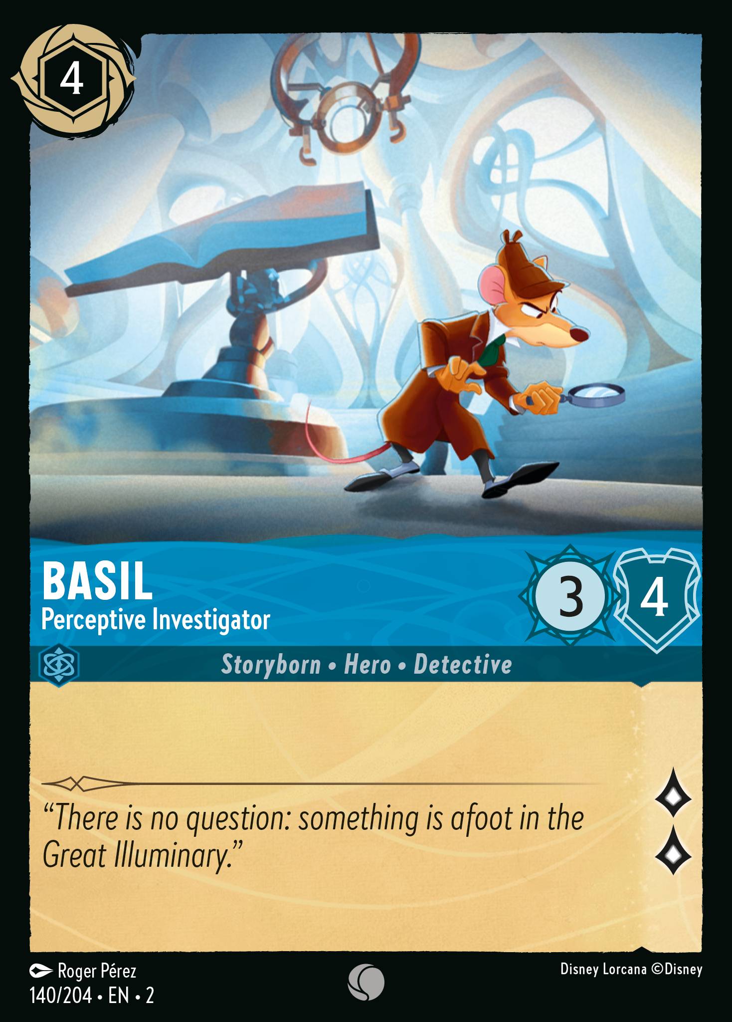 Basil — Perceptive Investigator Disney Lorcana card