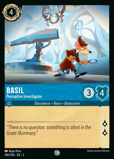 Basil — Perceptive Investigator Disney Lorcana card