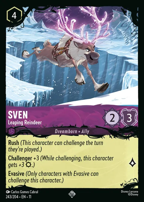 Sven — Leaping Reindeer Disney Lorcana card