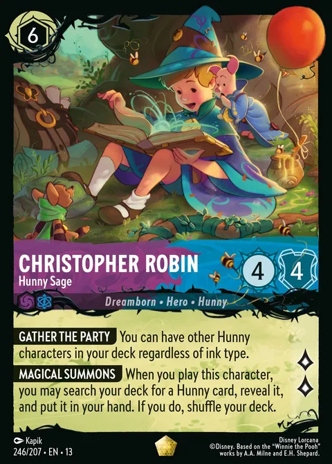 Christopher Robin — Hunny Sage Disney Lorcana card