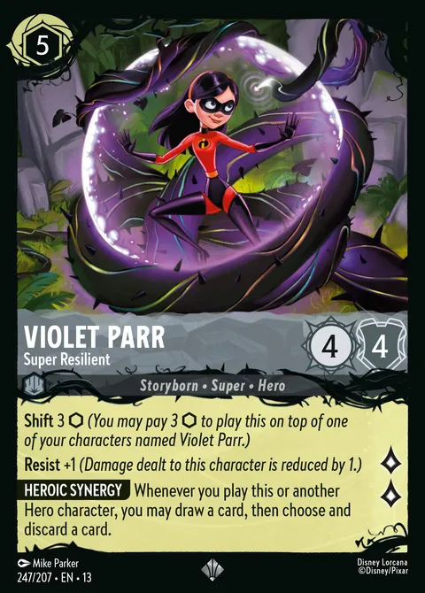 Violet Parr — Super Resilient Disney Lorcana card