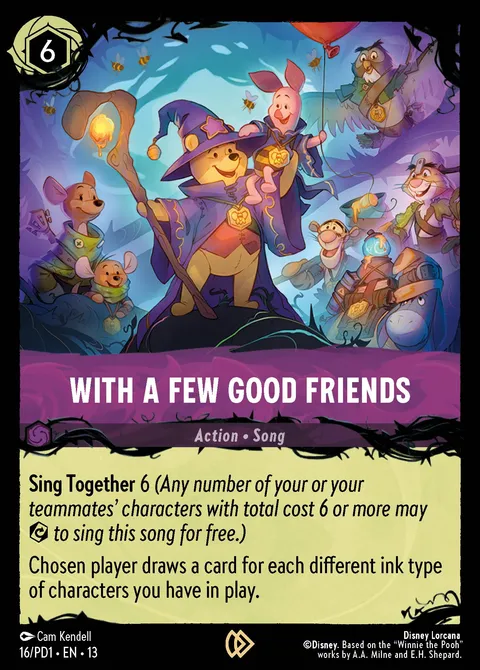 With a Few Good Friends Disney Lorcana card