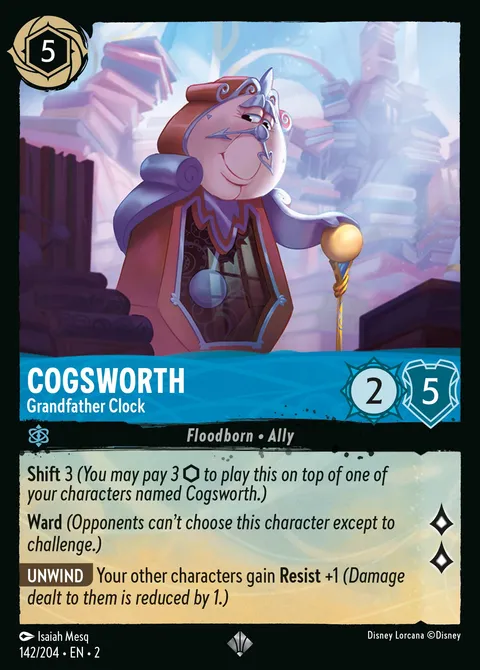 Cogsworth — Grandfather Clock Disney Lorcana card