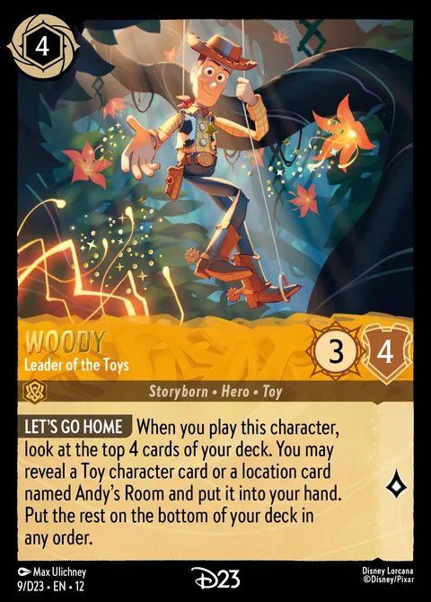 Woody — Leader of the Toys Disney Lorcana card