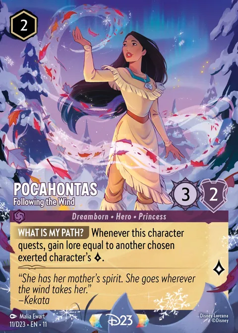 Pocahontas — Following the Wind Disney Lorcana card