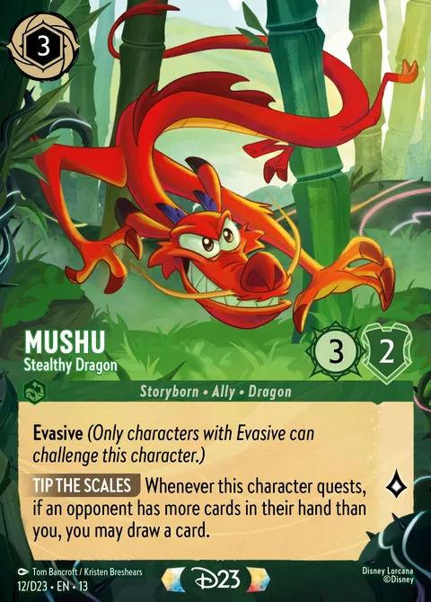 Mushu — Stealthy Dragon Disney Lorcana card