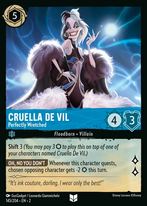 Cruella De Vil — Perfectly Wretched Disney Lorcana card