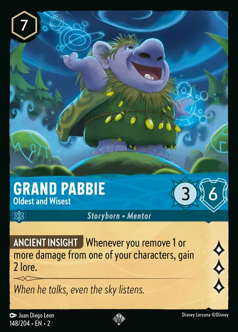 Grand Pabbie — Oldest and Wisest Disney Lorcana card
