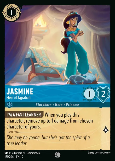 Jasmine — Heir of Agrabah Disney Lorcana card